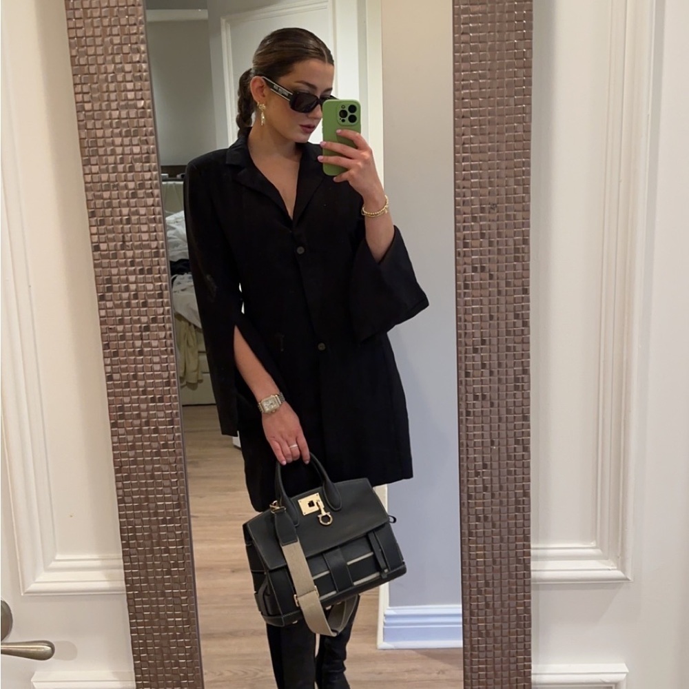 Amanda Uprichard Antwerp Blazer Dress Black Medium